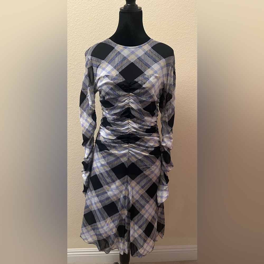 Diane von Furstenberg
Mesh Dress.  Color: Sutton Check Black.  Size:L - Picture 3 of 5